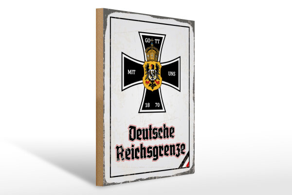 Holzschild - EK D. Reichsgrenze