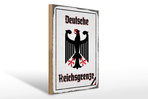 Holzschild - Adler Reichtsgrenze