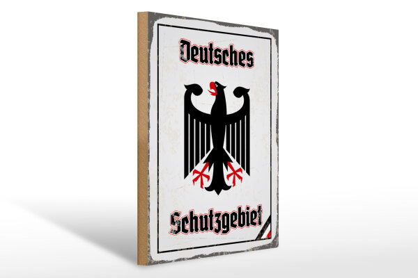 Holzschild - Adler Schutzgebiet