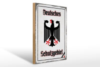 Holzschild - Adler Schutzgebiet