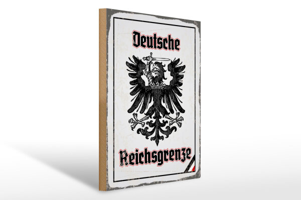 Holzschild - Adler Reichtsgrenze