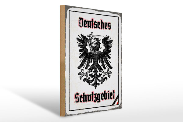 Holzschild - Adler Schutzgebiet