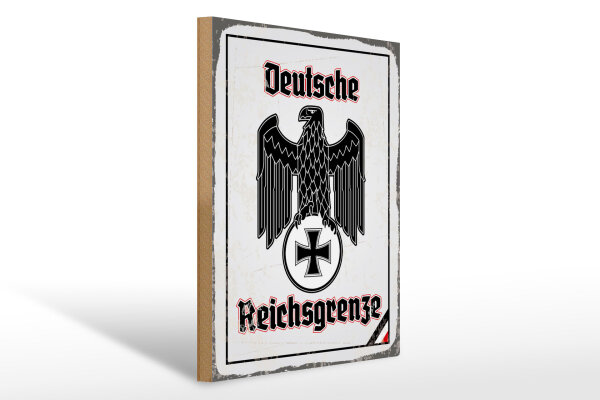Holzschild - Adler Reichtsgrenze
