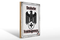 Holzschild - Adler Reichtsgrenze