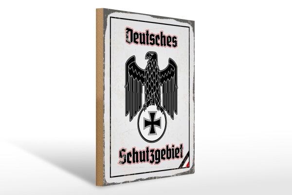 Holzschild - Adler Schutzgebiet