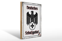 Holzschild - Adler Schutzgebiet