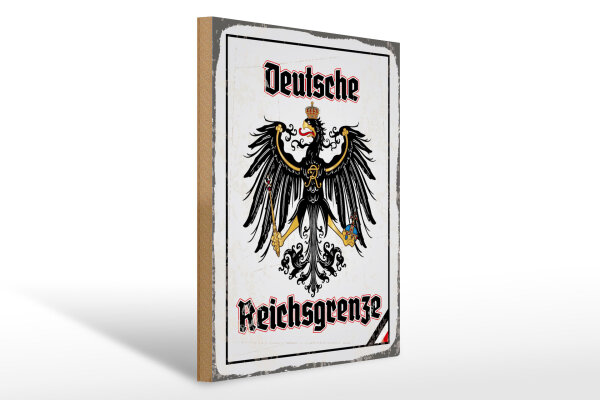 Holzschild - Adler Reichtsgrenze
