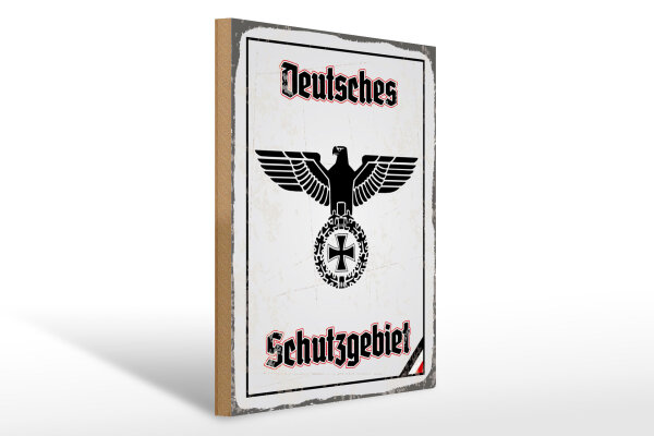 Holzschild - Adler Schutzgebiet