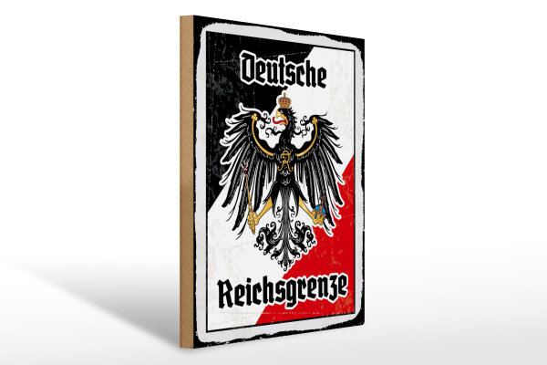 Holzschild - Adler Reichtsgrenze