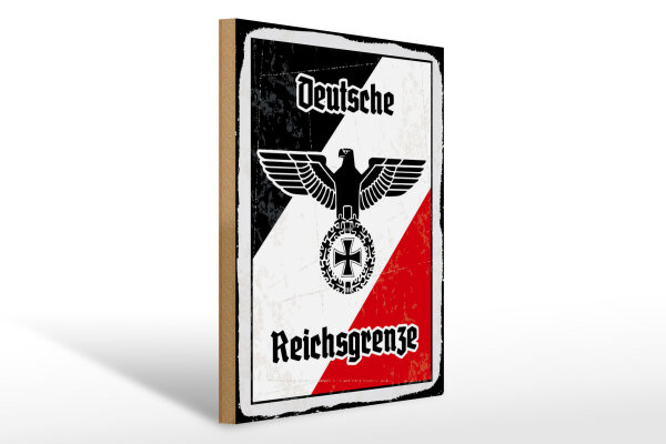 Holzschild - Adler Reichtsgrenze