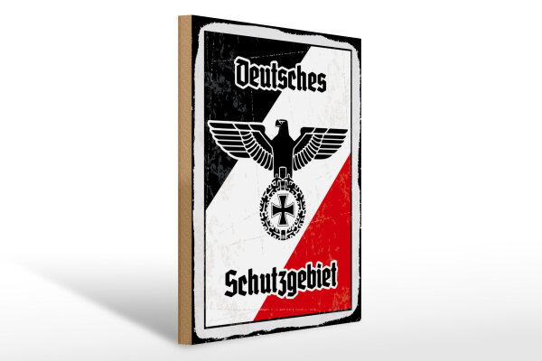 Holzschild - Adler Schutzgebiet