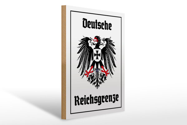 Holzschild - Adler Reichtsgrenze