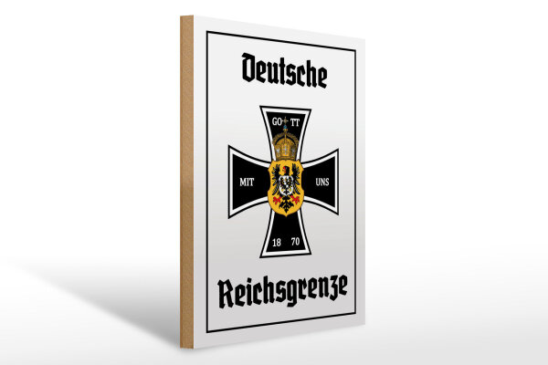 Holzschild - EK Reichtsgrenze