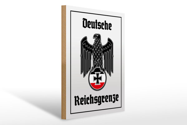 Holzschild - Adler Reichtsgrenze