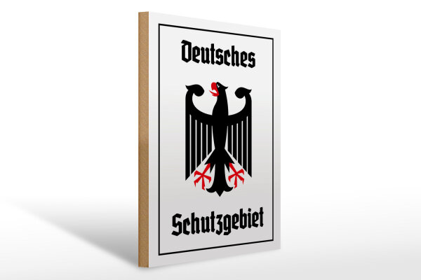 Holzschild - Adler Schutzgebiet