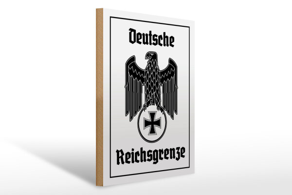Holzschild - Adler Reichtsgrenze