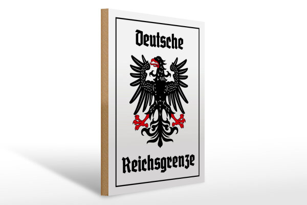Holzschild - Adler Reichtsgrenze