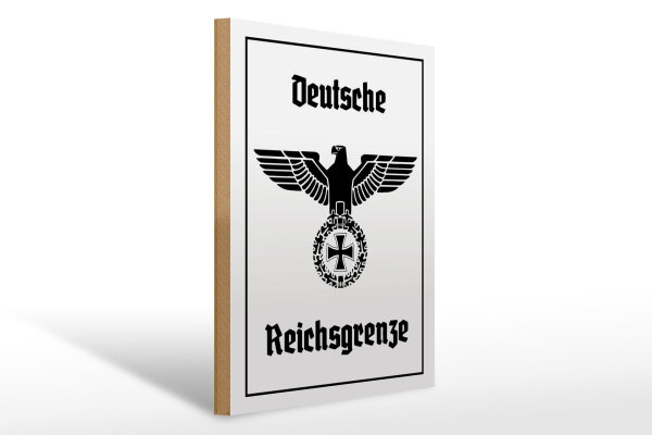Holzschild - Adler Reichtsgrenze