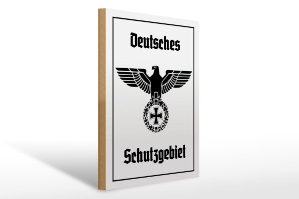Holzschild - Adler Schutzgebiet