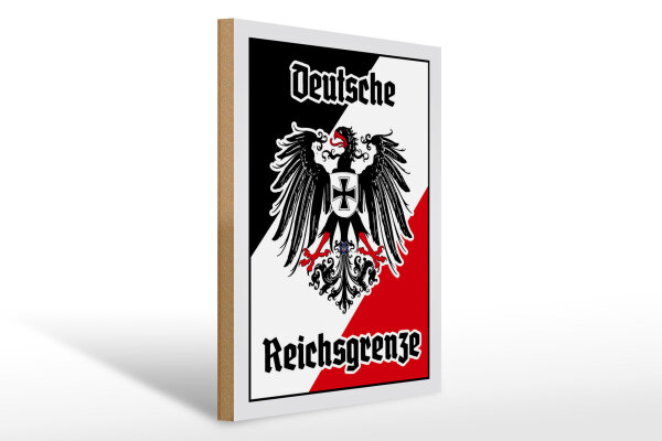 Holzschild - Adler Reichtsgrenze