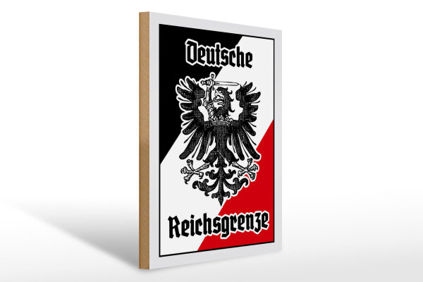 Holzschild - Adler Reichtsgrenze