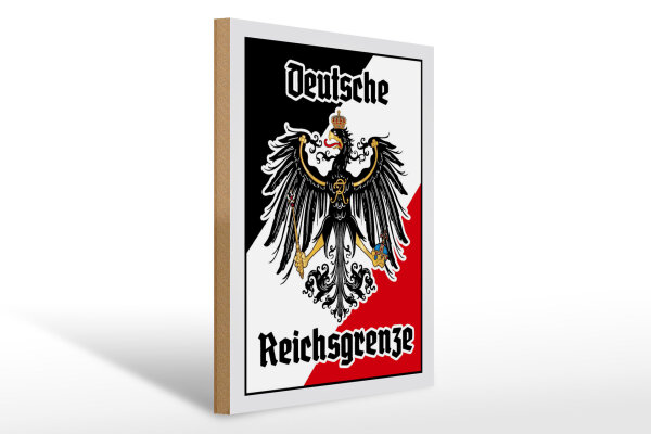 Holzschild - Adler Reichtsgrenze