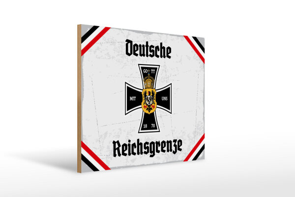 Holzschild - EK D. Reichsgrenze
