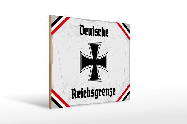 Holzschild - EKD. Reichsgrenze