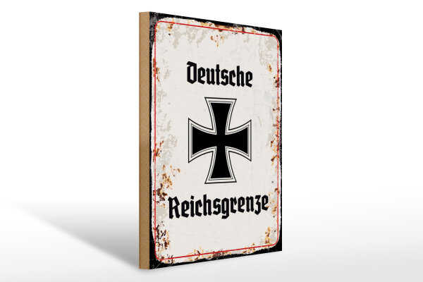 Holzschild - EKD. Reichsgrenze