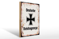 Holzschild - EKD. Reichsgrenze