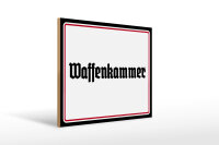 Holzschild - Waffenkammer
