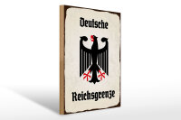 Holzschild - Adler Reichtsgrenze