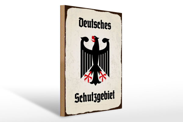 Holzschild - Adler Schutzgebiet