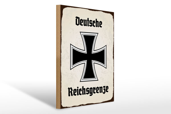 Holzschild - EK Reichtsgrenze