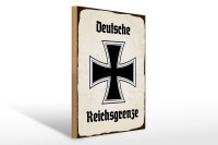 Holzschild - EK Reichtsgrenze