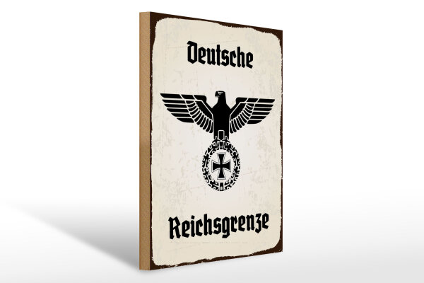 Holzschild - Adler Reichtsgrenze