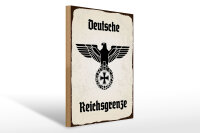 Holzschild - Adler Reichtsgrenze