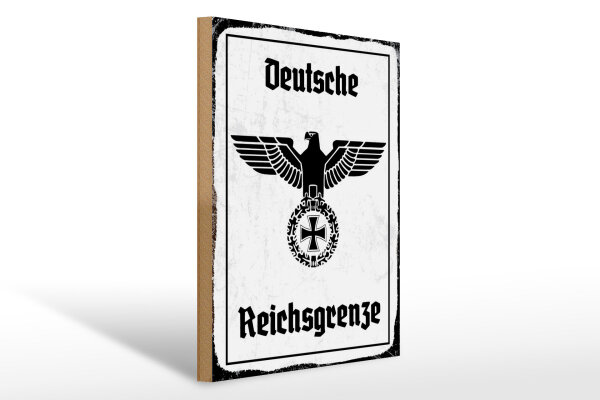 Holzschild - Adler Reichtsgrenze