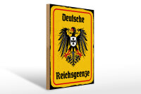 Holzschild - Adler Reichtsgrenze