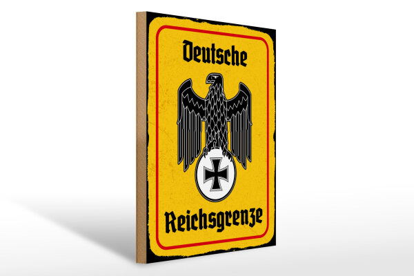 Holzschild - Adler Reichtsgrenze