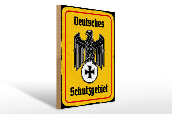 Holzschild - Adler Schutzgebiet