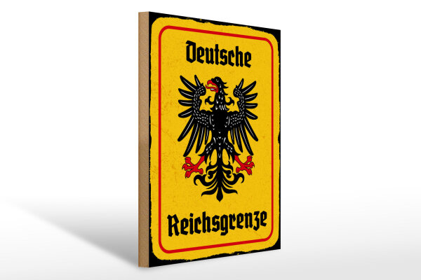 Holzschild - Adler Reichtsgrenze