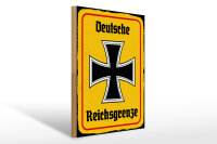 Holzschild - EK Reichtsgrenze