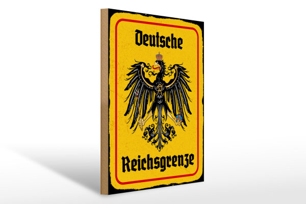 Holzschild - Adler Reichtsgrenze