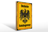 Holzschild - Adler Reichtsgrenze