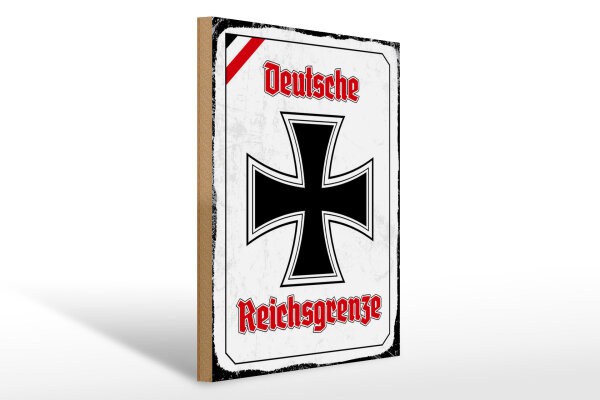 Holzschild - EK Reichtsgrenze