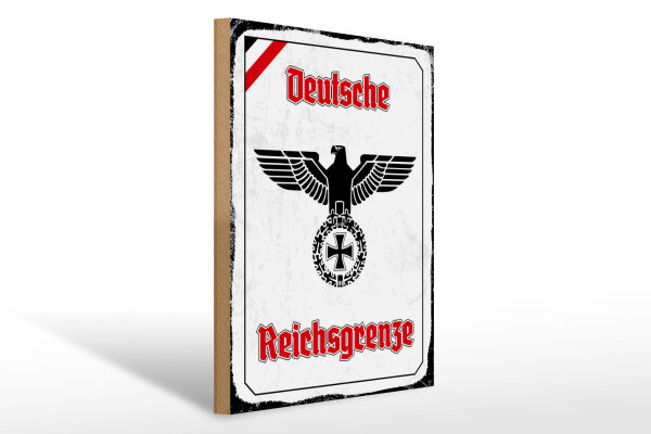 Holzschild - Adler Reichtsgrenze