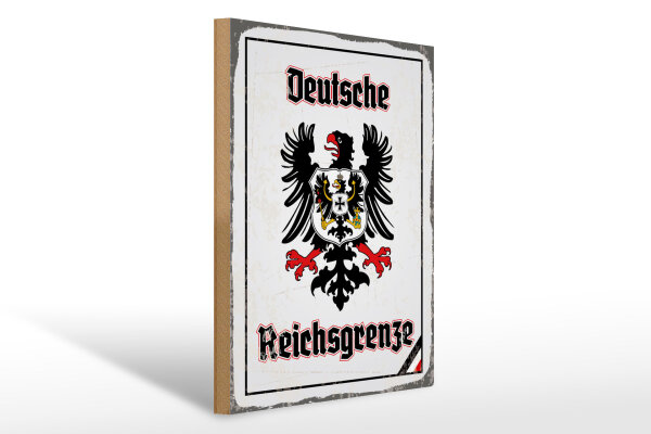 Holzschild - Adler Reichtsgrenze
