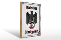 Holzschild - Adler Schutzgebiet