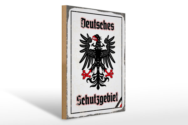Holzschild - Adler Schutzgebiet